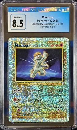 Pokemon TCG Machop 79/110 Legendary Collection Reverse Holo CGC 8.5 - Image 1
