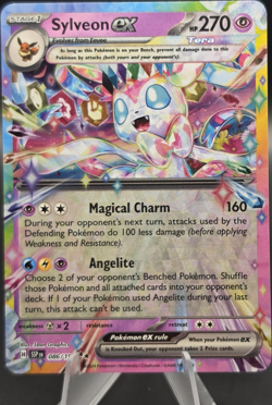 Pokemon Sylveon ex Full Art Tera Holo SV08 Surging Sparks 086/191 270HP - Image 1