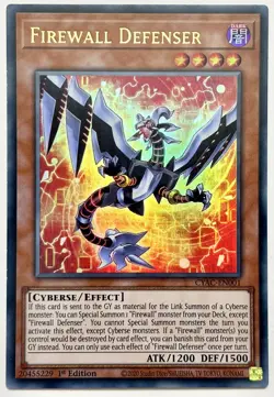 CYAC-EN001 Firewall Defenser - Ultra Rare 1st Edition Near Mint YuGiOh Card - Image 1
