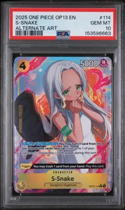 2025 ONE PIECE OP13-CARRYING ON HIS WILL ALTERNATE ART #114 S-SNAKE PSA 10 - Image 1