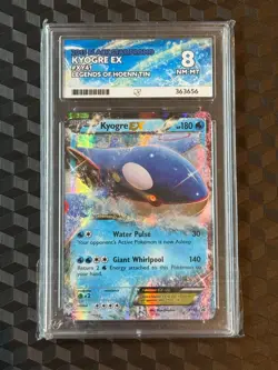 2015 POKEMON KYOGRE EX XY41 CARD BLACK STAR PROMO ACE 8 - Image 1