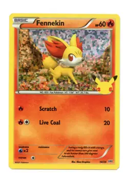 Fennekin 14/25 Promo Holo McDonald's 25th Anniversary Promos Pokemon - Image 1