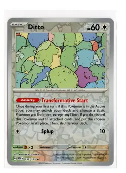 Ditto 132/165 Rare Reverse Holo SV: Scarlet & Violet 151 Pokemon TCG - Image 1