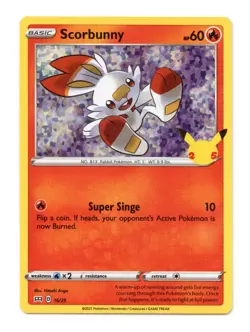 Scorbunny 16/25 Promo Holo McDonald's 25th Anniversary Promos Pokemon - Image 1