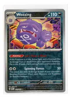Weezing 110/165 Rare Reverse Holo SV: Scarlet & Violet 151 Pokemon TCG - Image 1