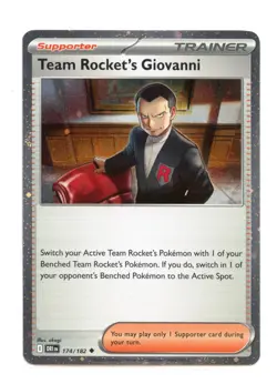 Team Rocket's Giovanni (Cosmos Holo) 174/182 Uncommon Holo Pokemon Promo NM - Image 1