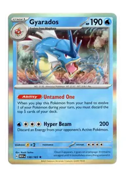 Gyarados 130/165 Rare Holo SV: Scarlet & Violet 151 Pokemon TCG - Image 1
