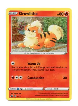 Growlithe 4/15 Promo Holo McDonald's Promos 2022 Pokemon TCG NM - Image 1