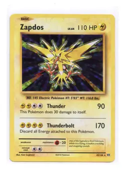 Zapdos 42/108 Holo Rare Holo XY - Evolutions Pokemon TCG NM - Image 1