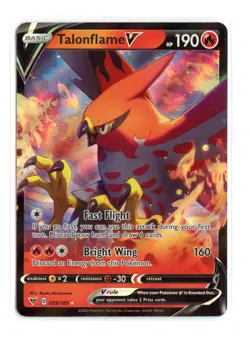 Talonflame V 029/185 Ultra Rare Holo SWSH04: Vivid Voltage Pokemon TCG - Image 1