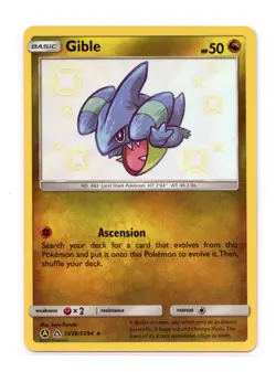 Gible SV38/SV94 Shiny Holo Rare Holo Hidden Fates: Shiny Vault Pokemon TCG - Image 1