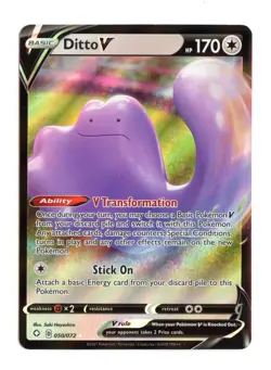 Ditto V 050/072 Ultra Rare Holo Shining Fates Pokemon TCG - Image 1