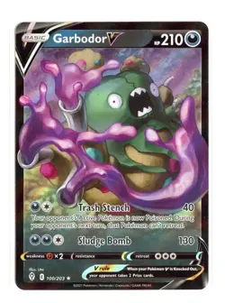 Garbodor V 100/203 Ultra Rare Holo SWSH07: Evolving Skies Pokemon TCG - Image 1