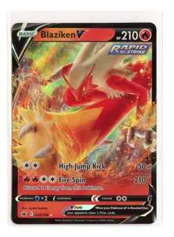 Blaziken V 020/198 Ultra Rare Holo SWSH06: Chilling Reign Pokemon TCG - Image 1