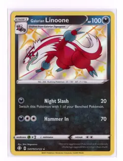 Galarian Linoone SV079/SV122 Shiny Holo Rare Shining Fates: Shiny Vault Pokemon - Image 1