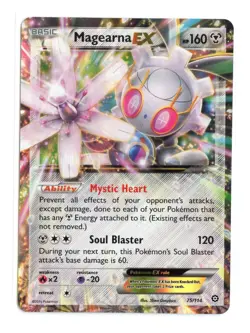 Magearna EX 75/114 Ultra Rare Holo XY - Steam Siege Pokemon TCG - Image 1