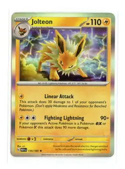 Jolteon 135/165 Rare Holo SV: Scarlet & Violet 151 Pokemon TCG - Image 1