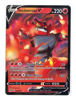Incineroar V 08/73 Ultra Rare Holo Champion's Path Pokemon TCG - Image 1
