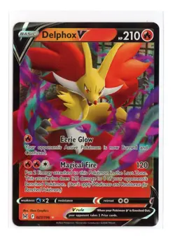 Delphox V 027/196 Ultra Rare Holo SWSH11: Lost Origin Pokemon TCG - Image 1
