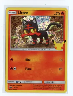 Litten 15/25 Promo Holo McDonald's 25th Anniversary Promos Pokemon TCG - Image 1