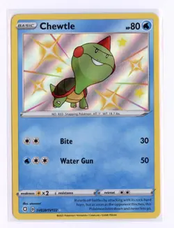 Chewtle SV028/SV122 Shiny Holo Rare Holo Shining Fates: Shiny Vault Pokemon TCG - Image 1