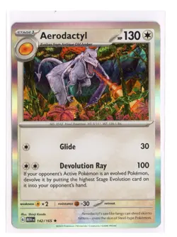 Aerodactyl 142/165 Rare Holo SV: Scarlet & Violet 151 Pokemon TCG - Image 1