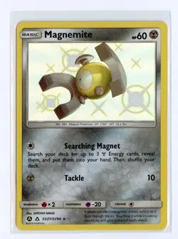 Magnemite SV27/SV94 Shiny Holo Rare Holo Hidden Fates: Shiny Vault Pokemon TCG - Image 1