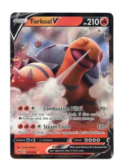 Torkoal V 024/202 Ultra Rare Holo SWSH01: Sword & Shield Base Set Pokemon TCG - Image 1