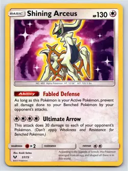 Shining Legends - LP - Shining Arceus 57/73 Holo US Seller - Image 1