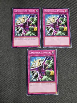 3x Dimensional Prison x3 SDCR-EN033 Common 1st Ed 2x NM 1x MP Playset Yugioh - Image 1