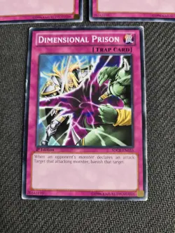 3x Dimensional Prison x3 SDCR-EN033 Common 1st Ed 2x NM 1x MP Playset Yugioh - Image 2