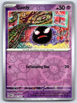 GASTLY 092/165 REVERSE HOLO 151 POKEMON NEAR MINT - Image 1