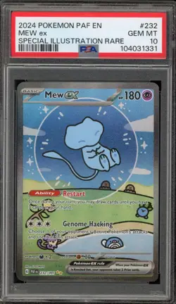 Pokemon Mew ex Paldean Fates Special Illustration Rare #232 PSA 10 Gem Mint - Image 1