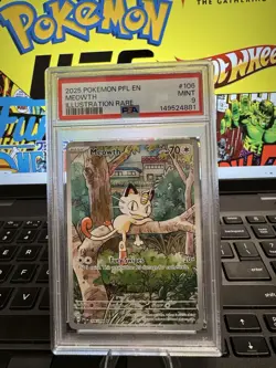Meowth Pokemon Pfl En-Phantasmal Flames 106 NM PSA 9 - Image 1