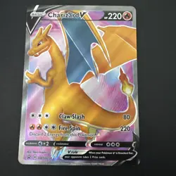 CHARIZARD V - Pokemon (2020) - Full Art Pokemon Black Star SWSH050 Near Mint NM - Image 1