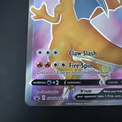 CHARIZARD V - Pokemon (2020) - Full Art Pokemon Black Star SWSH050 Near Mint NM - Image 4