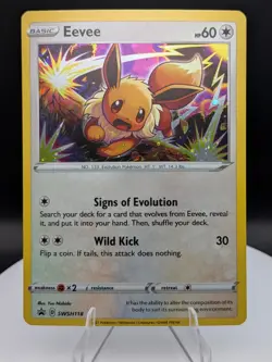 Pokemon TCG: Sword & Shield: SWSH118 Black Star Promo: Eevee Cosmos Holo (NM) - Image 1