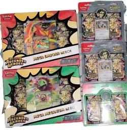 Pokemon TCG Mega Evolution Ascended Heroes Mega Emboar & Meganium ex Box bundle - Image 1