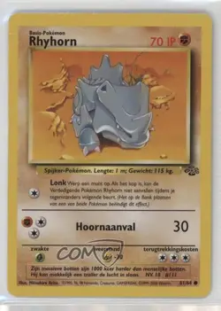 Rhyhorn Dutch Pokemon Jungle #61 1999 - Image 1