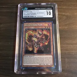 Yu-Gi-Oh! TCG Red Lotus King Flame Crime Secret Rare 1st Edition Cgc 10 - Image 1