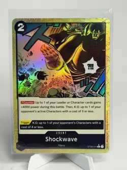 One Piece Shockwave Alt Art (ST06-014) Starter Deck 6 Holo Event Navy 2 Cost - Image 1