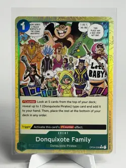 One Piece Donquixote Family Alt Art (OP04-036) Event Foil Counter 1 Cost - Image 1