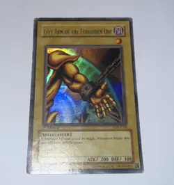 Yugioh Left Arm of the Forbidden One LOB-E100 1st Edition Ultra Rare (HP) - Image 1