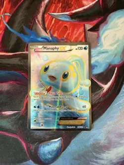 Pokemon TCG Manaphy EX XY Breakpoint Holo Full Art Ultra Rare Card 116/122 - Image 1