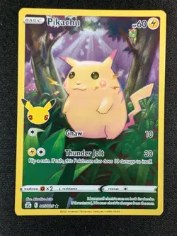 [NM] 🌿 Pokemon Pikachu TCG Celebrations Card 005/025 Full Art - Image 1