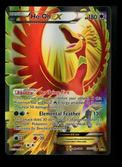 #3 Ho-Oh EX 121/122 XY Breakpoint 2016 Full Art Holo Rare Pokemon Card TCG - Image 1