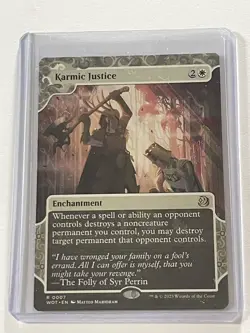 Karmic Justice 7 MTG Wilds of Eldraine 2023 Mint - 9.0 + Non Foil Rare - Image 1
