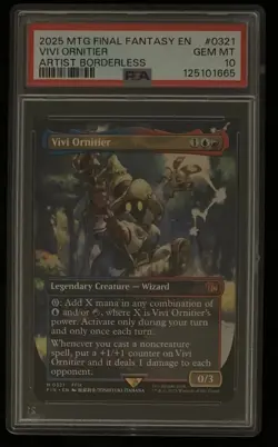Vivi Ornitier Borderless PSA 10 Graded Final Fantasy MTG - Image 1