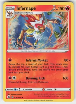 Infernape 26/172 Rare Deck Exclusives Pokemon Near Mint - Image 1