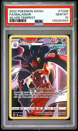 Pokemon Silver Tempest # TG06 Full Art Malamar PSA 10 GEM MINT! Trusted Seller! - Image 1